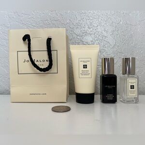 3 pc Jo Malone Gift Set Mini Size Wood Sage & Sea Salt , cypress & Grapevine
